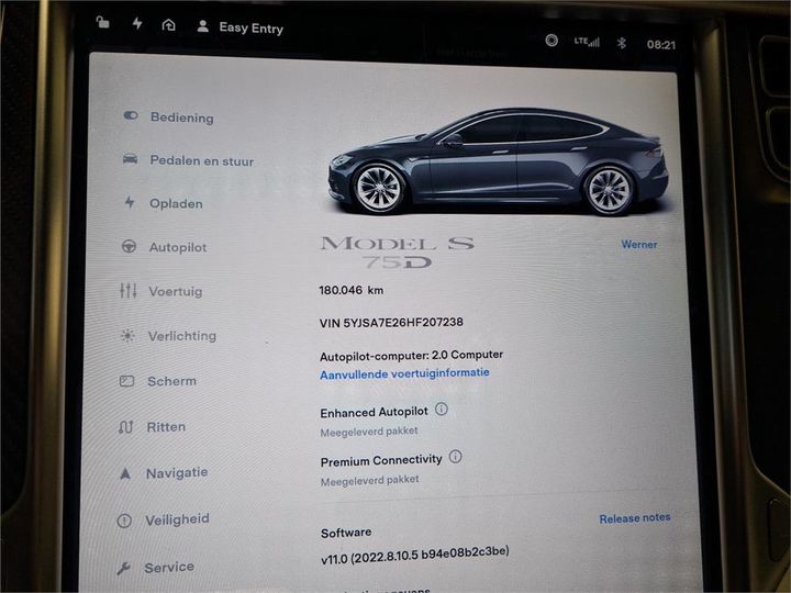 Photo 8 VIN: 5YJSA7E26HF207238 - TESLA S 