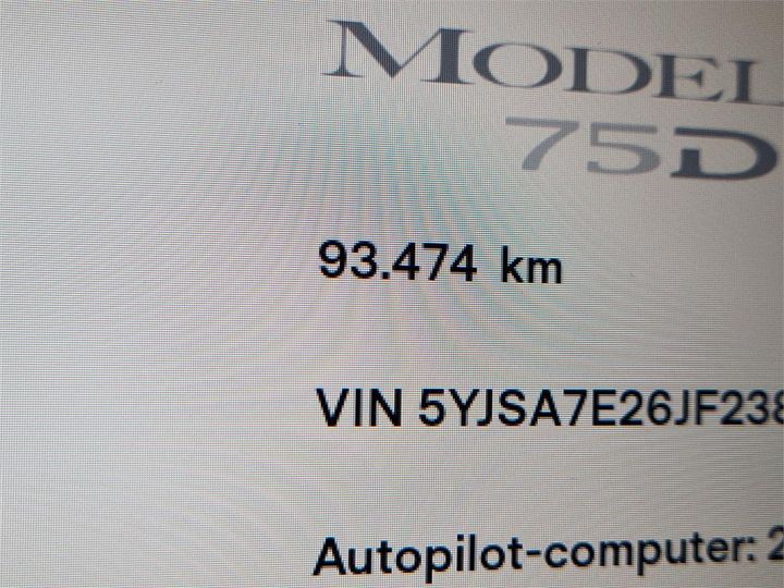 Photo 7 VIN: 5YJSA7E26JF238169 - TESLA MODEL 