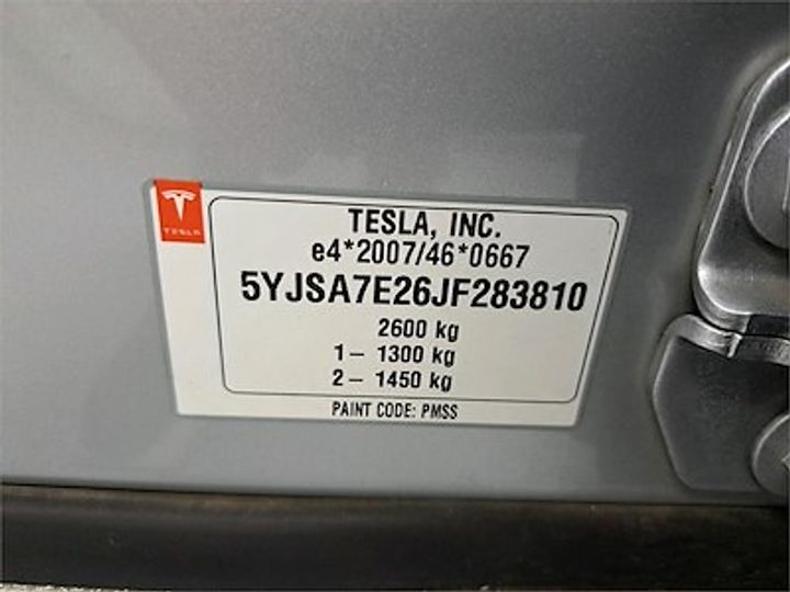 Photo 11 VIN: 5YJSA7E26JF283810 - TESLA MODEL S - 2016 