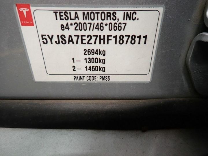 Photo 9 VIN: 5YJSA7E27HF187811 - TESLA MODEL S 