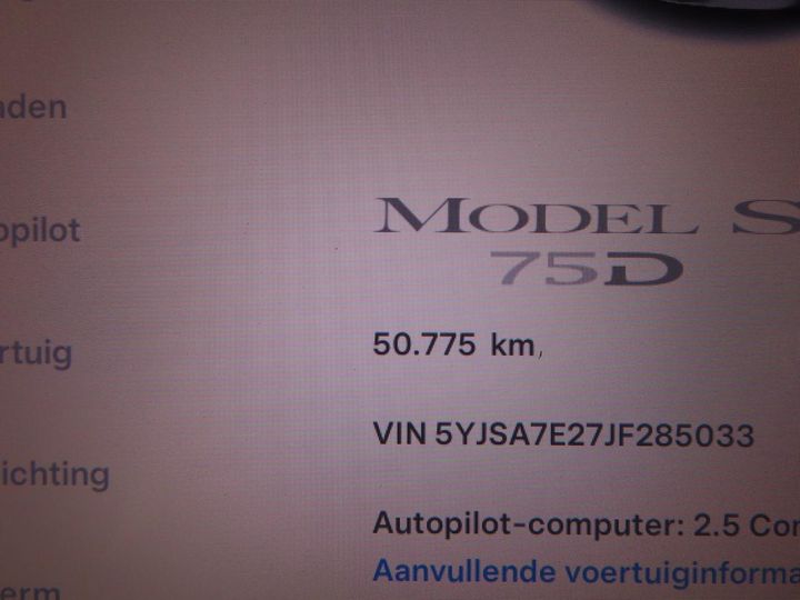 Photo 3 VIN: 5YJSA7E27JF285033 - TESLA MODEL S 