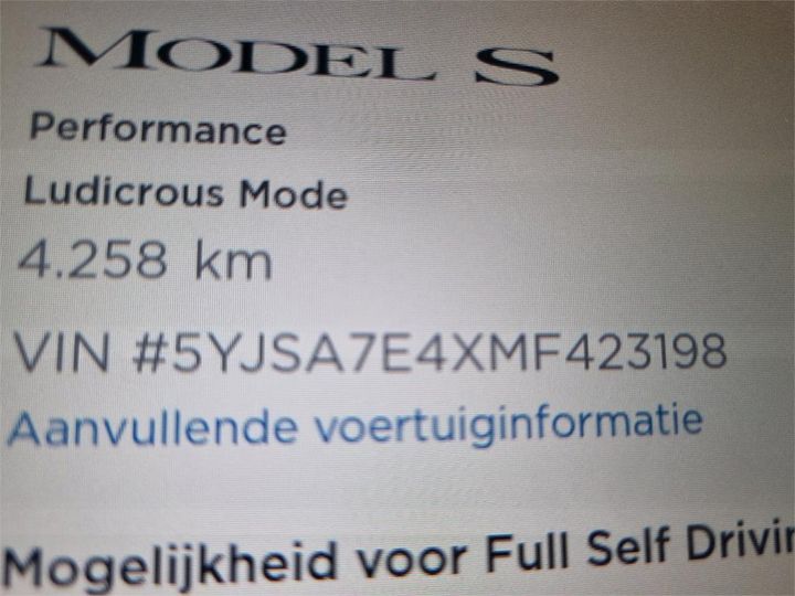 Photo 8 VIN: 5YJSA7E4XMF423198 - TESLA S 