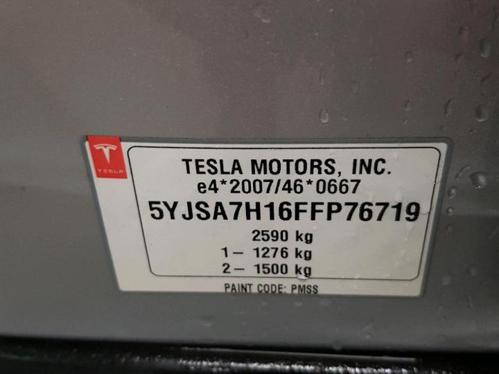 Photo 6 VIN: 5YJSA7H16FFP76719 - TESLA S 