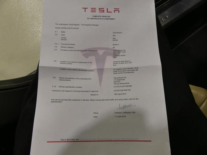 Photo 10 VIN: 5YJSA7H23FF080389 - TESLA S 