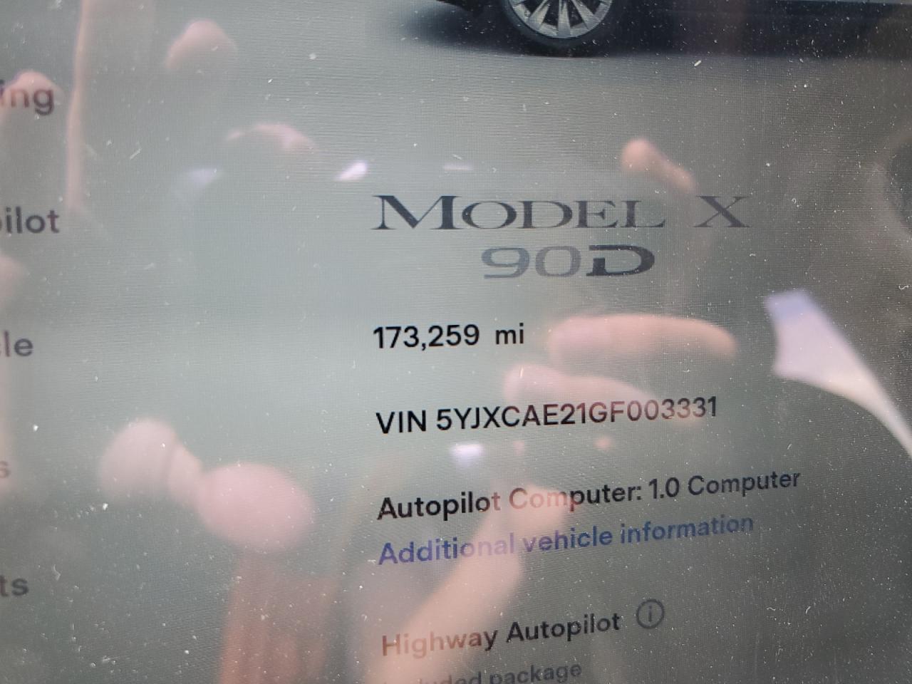 Photo 8 VIN: 5YJXCAE21GF003331 - TESLA MODEL X 