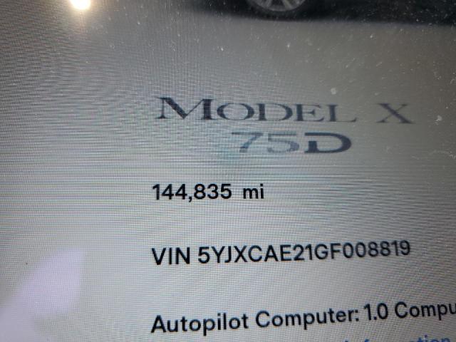 Photo 8 VIN: 5YJXCAE21GF008819 - TESLA MODEL X 