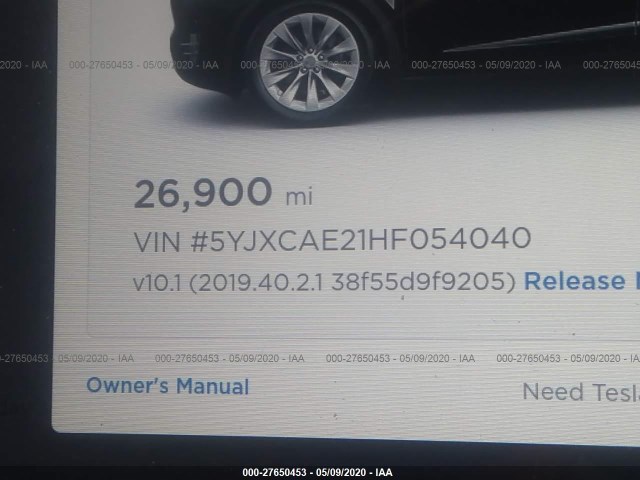 Photo 6 VIN: 5YJXCAE21HF054040 - TESLA MODEL X 