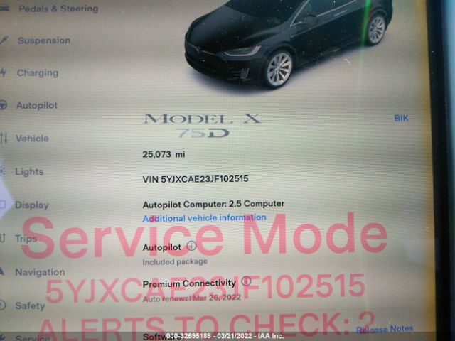 Photo 6 VIN: 5YJXCAE23JF102515 - TESLA MODEL X 