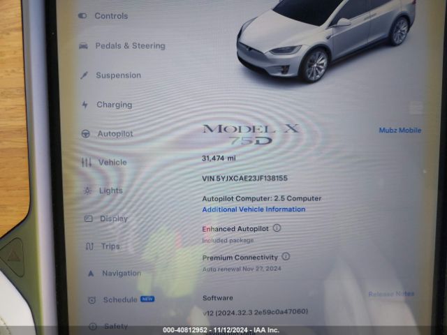 Photo 6 VIN: 5YJXCAE23JF138155 - TESLA MODEL X 