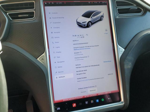 Photo 8 VIN: 5YJXCAE25HF052047 - TESLA MODEL X 