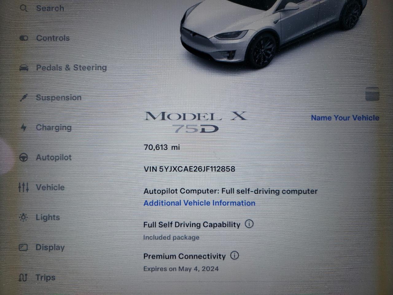 Photo 8 VIN: 5YJXCAE26JF112858 - TESLA MODEL X 