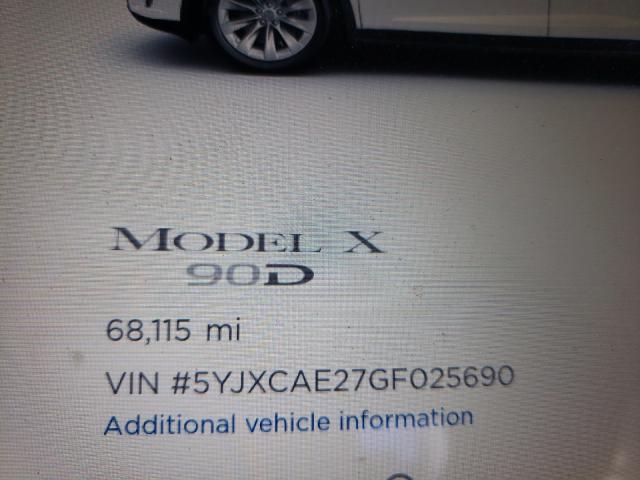 Photo 7 VIN: 5YJXCAE27GF025690 - TESLA MODEL X 