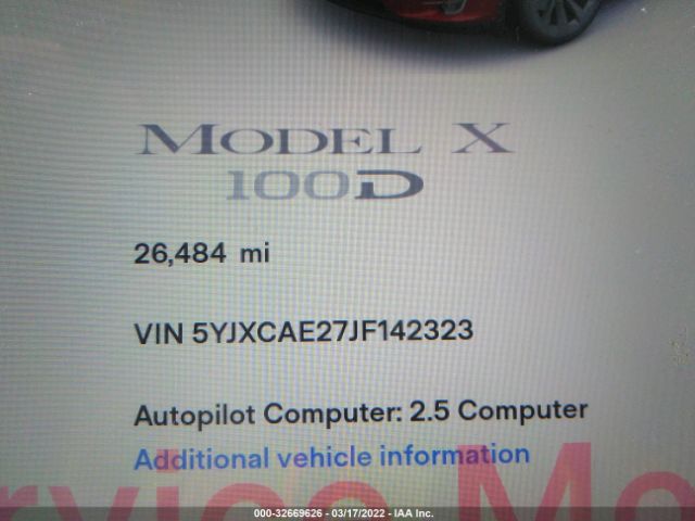 Photo 6 VIN: 5YJXCAE27JF142323 - TESLA MODEL X 