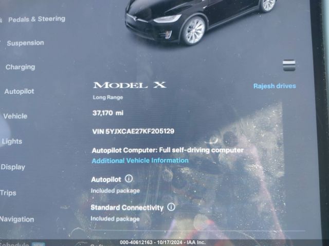 Photo 6 VIN: 5YJXCAE27KF205129 - TESLA MODEL X 