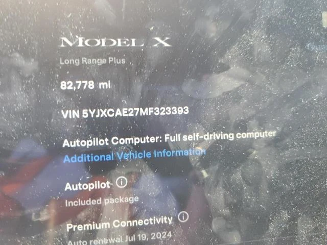 Photo 8 VIN: 5YJXCAE27MF323393 - TESLA MODEL X 