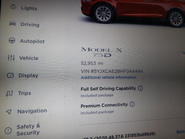 Photo 7 VIN: 5YJXCAE28HF044444 - TESLA MODEL X 