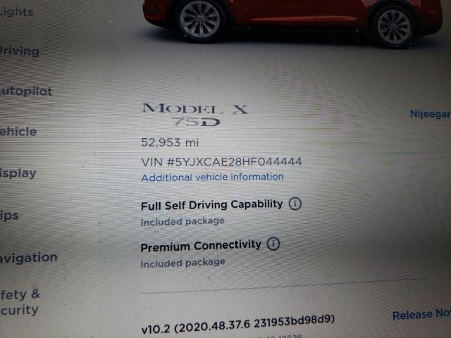 Photo 9 VIN: 5YJXCAE28HF044444 - TESLA MODEL X 