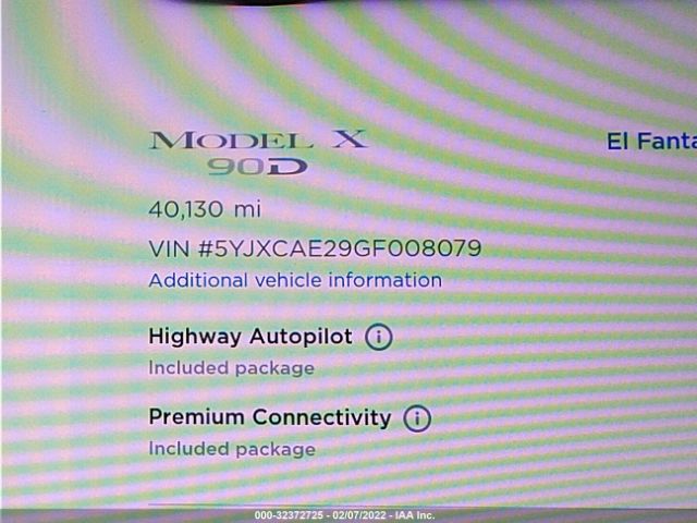 Photo 6 VIN: 5YJXCAE29GF008079 - TESLA MODEL X 