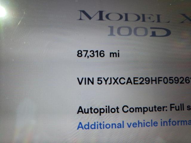 Photo 8 VIN: 5YJXCAE29HF059261 - TESLA MODEL X 