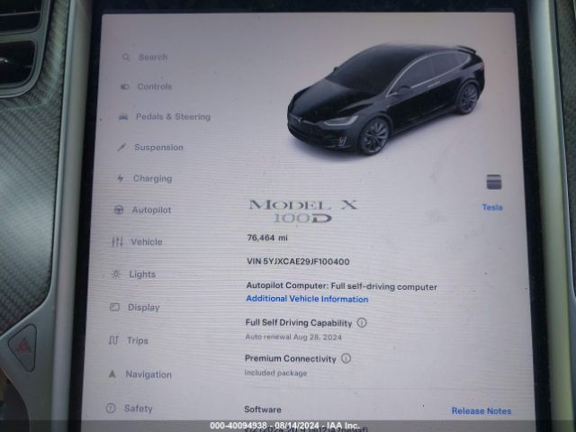 Photo 6 VIN: 5YJXCAE29JF100400 - TESLA MODEL X 