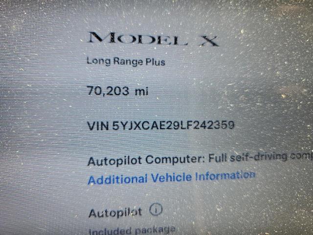 Photo 8 VIN: 5YJXCAE29LF242359 - TESLA MODEL X 