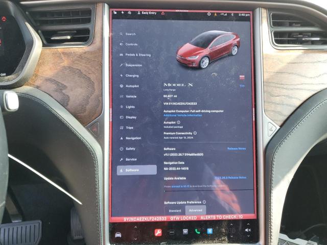 Photo 8 VIN: 5YJXCAE2XLF242533 - TESLA MODEL X 