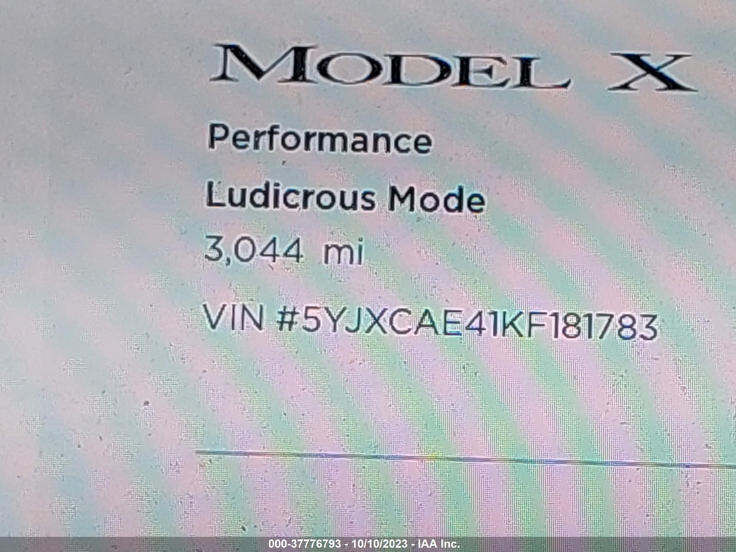 Photo 14 VIN: 5YJXCAE41KF181783 - TESLA MODEL X 