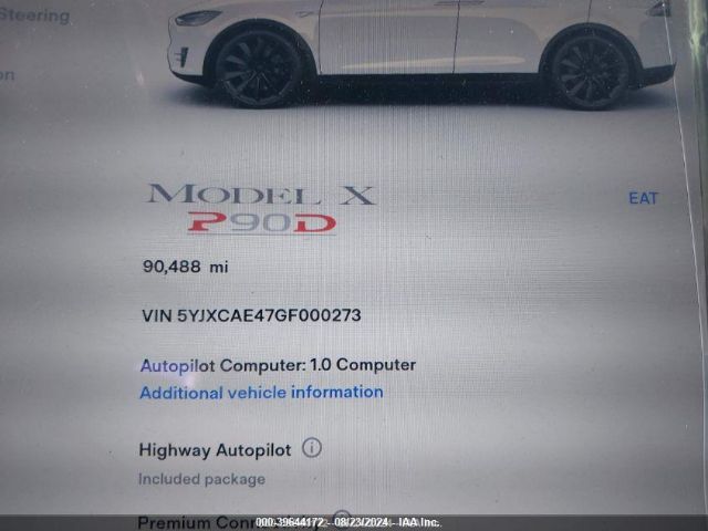 Photo 6 VIN: 5YJXCAE47GF000273 - TESLA MODEL X 