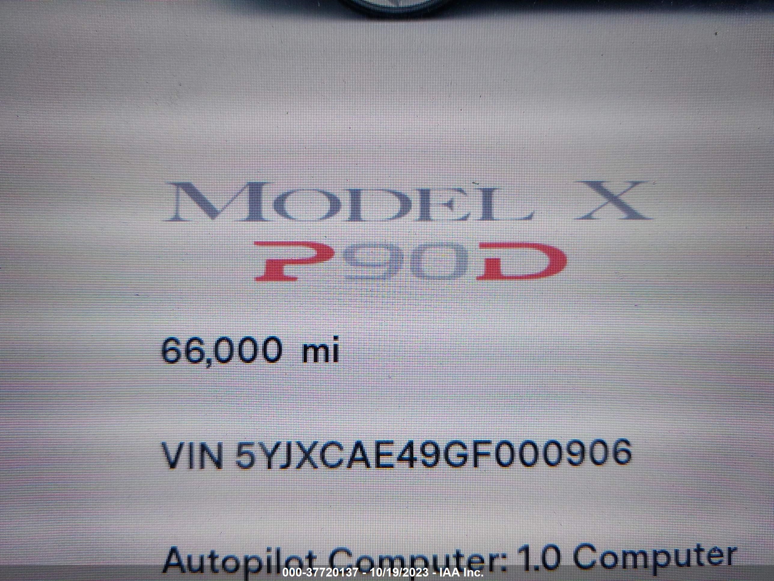 Photo 13 VIN: 5YJXCAE49GF000906 - TESLA MODEL X 