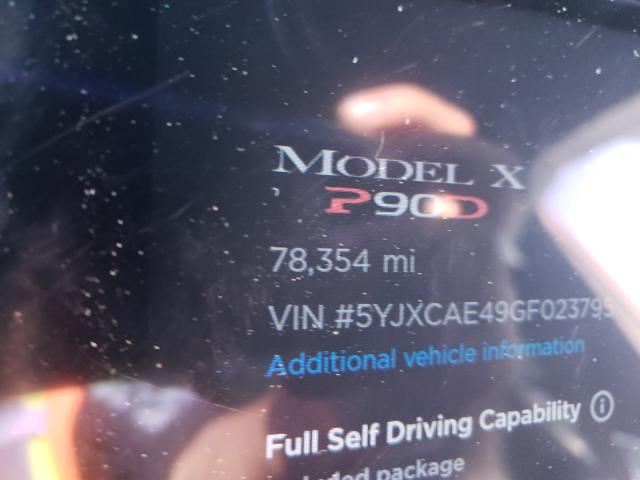 Photo 7 VIN: 5YJXCAE49GF023795 - TESLA MODEL X 