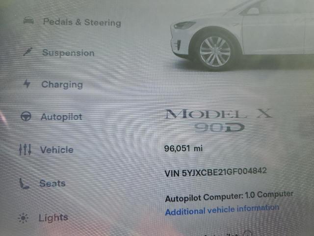 Photo 8 VIN: 5YJXCBE21GF004842 - TESLA MODEL X 