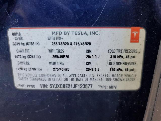 Photo 12 VIN: 5YJXCBE21JF123577 - TESLA MODEL X 