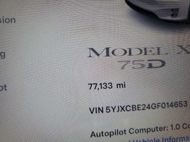 Photo 8 VIN: 5YJXCBE24GF014653 - TESLA MODEL X 