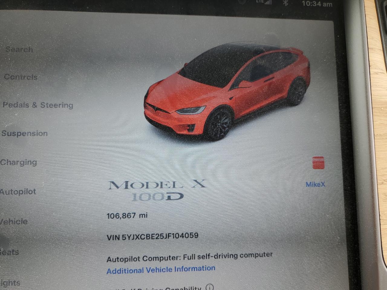 Photo 8 VIN: 5YJXCBE25JF104059 - TESLA MODEL X 