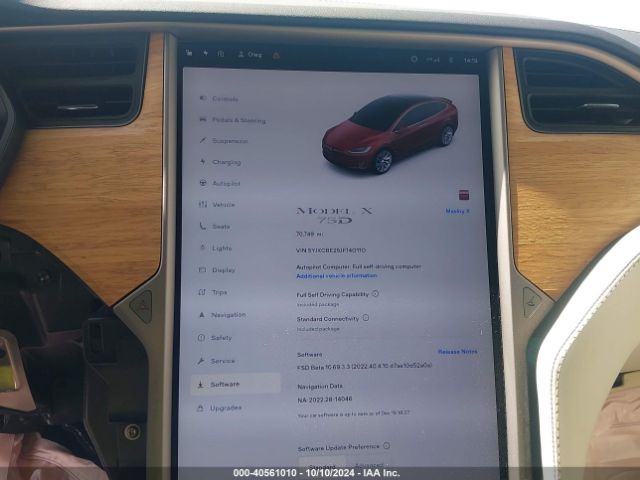 Photo 6 VIN: 5YJXCBE25JF140110 - TESLA MODEL X 