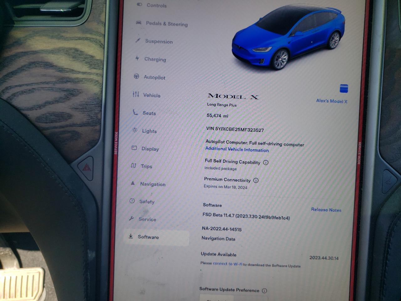 Photo 8 VIN: 5YJXCBE25MF323527 - TESLA MODEL X 