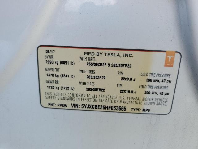 Photo 12 VIN: 5YJXCBE26HF053665 - TESLA MODEL X 