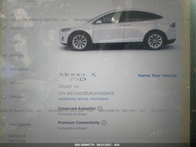 Photo 6 VIN: 5YJXCBE26JF092603 - TESLA MODEL X 