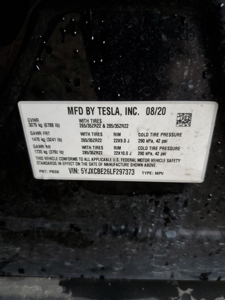 Photo 12 VIN: 5YJXCBE26LF297373 - TESLA MODEL X 