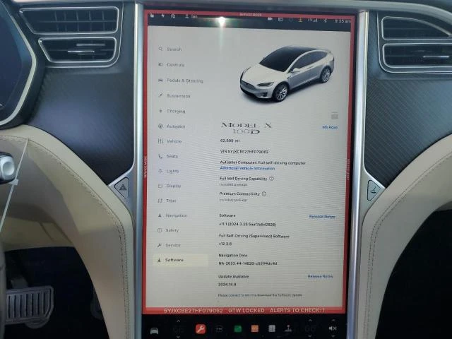 Photo 8 VIN: 5YJXCBE27HF079062 - TESLA MODEL X 