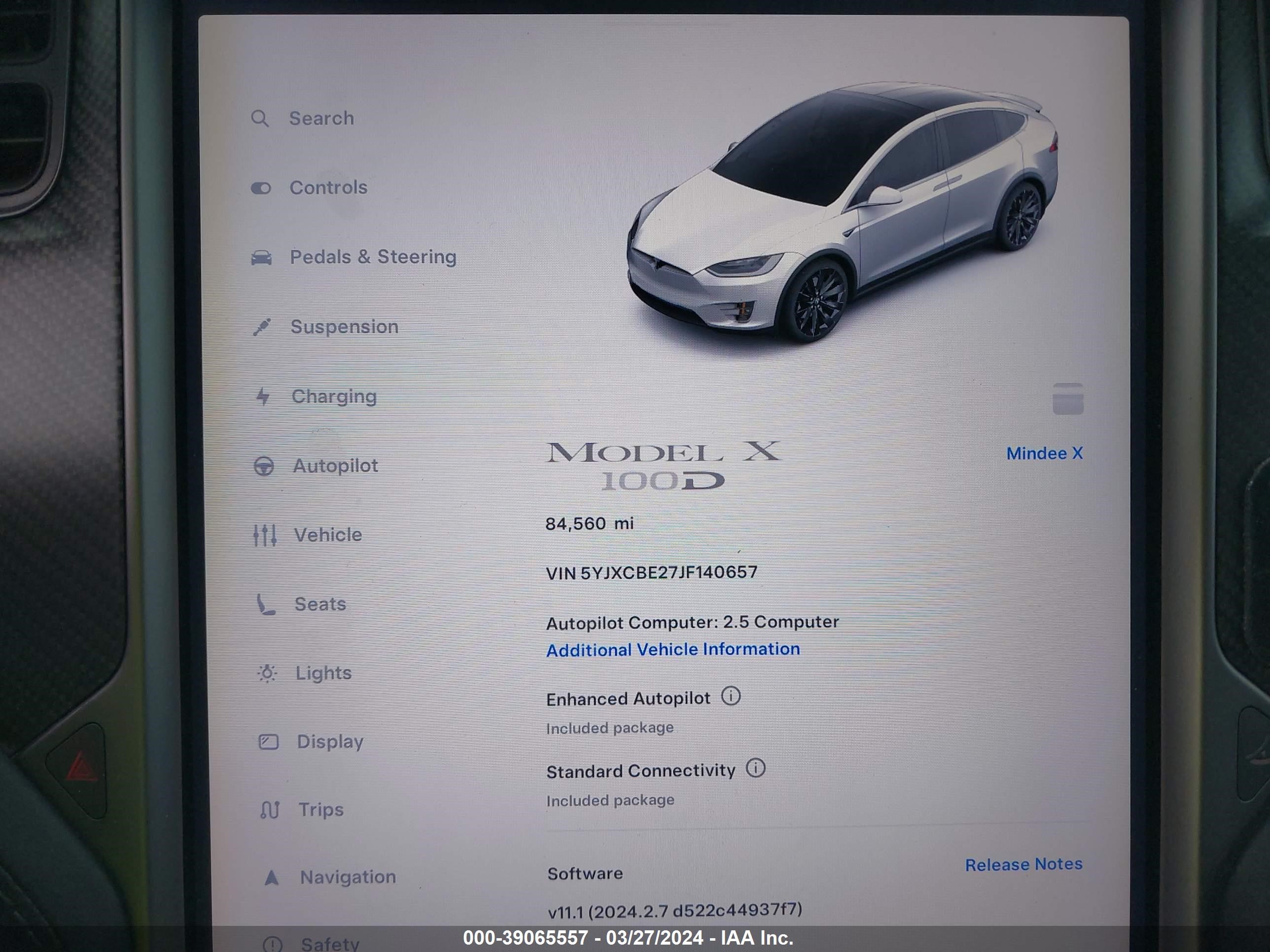 Photo 6 VIN: 5YJXCBE27JF140657 - TESLA MODEL X 