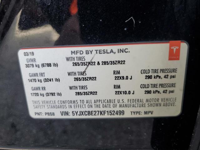 Photo 12 VIN: 5YJXCBE27KF152499 - TESLA MODEL X 