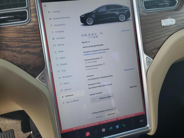 Photo 8 VIN: 5YJXCBE28HF054784 - TESLA MODEL X 