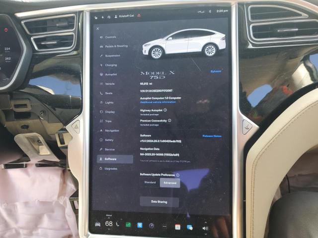 Photo 8 VIN: 5YJXCBE29GF012087 - TESLA MODEL X 