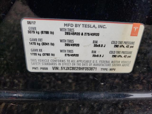 Photo 12 VIN: 5YJXCBE29HF053871 - TESLA MODEL X 