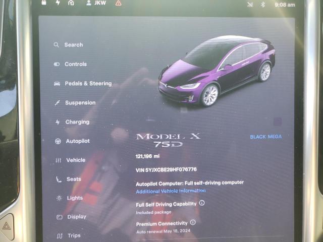 Photo 8 VIN: 5YJXCBE29HF076776 - TESLA MODEL X 