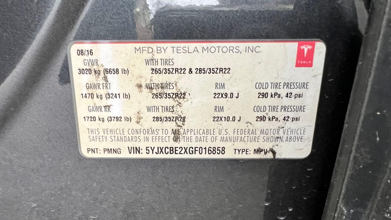 Photo 10 VIN: 5YJXCBE2XGF016858 - TESLA MODEL X 