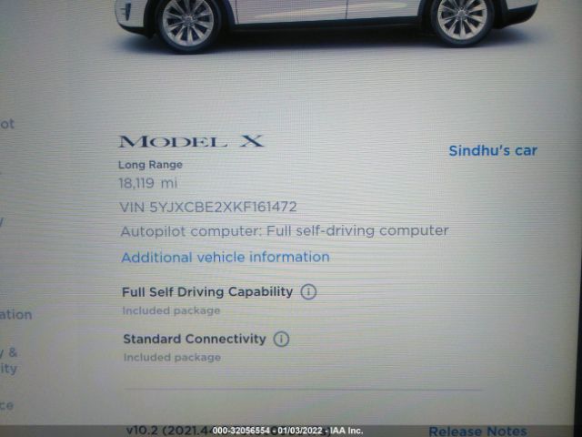 Photo 6 VIN: 5YJXCBE2XKF161472 - TESLA MODEL X 