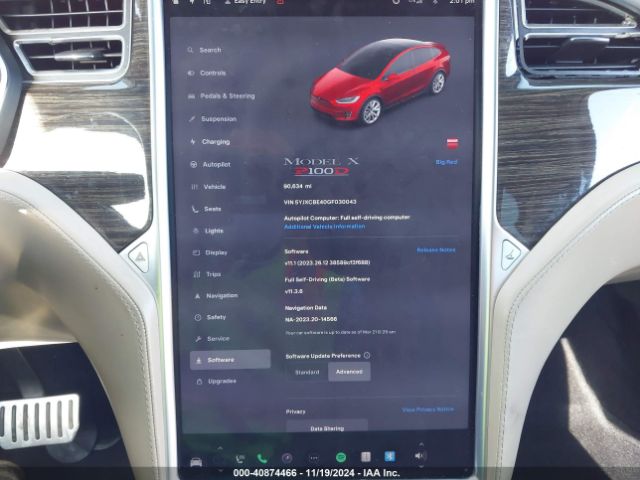 Photo 6 VIN: 5YJXCBE40GF030043 - TESLA MODEL X 