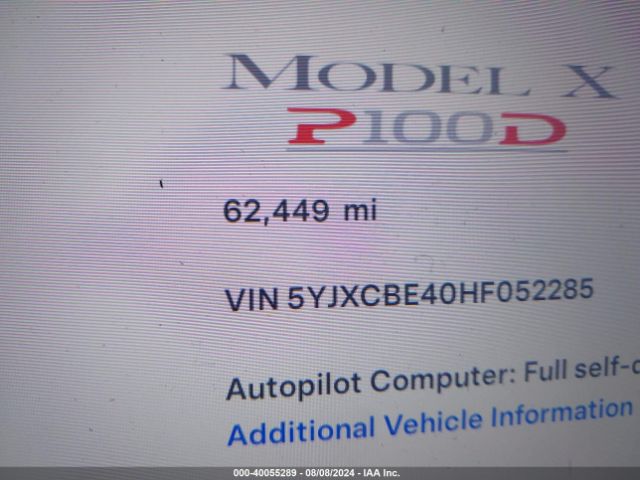 Photo 6 VIN: 5YJXCBE40HF052285 - TESLA MODEL X 